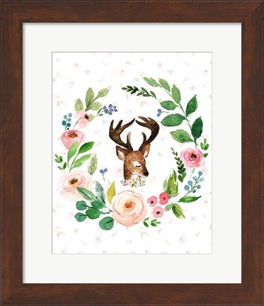 Framed Watercolor Deer Print