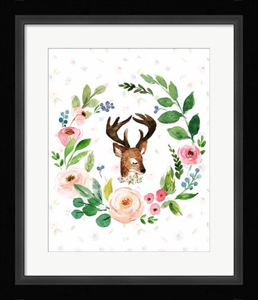 Framed Watercolor Deer Print