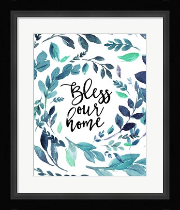 Framed Bless Our Home Print