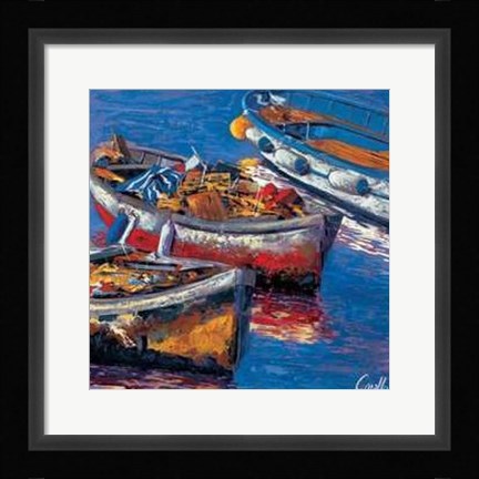 Framed Barche All'Ormeggio Print