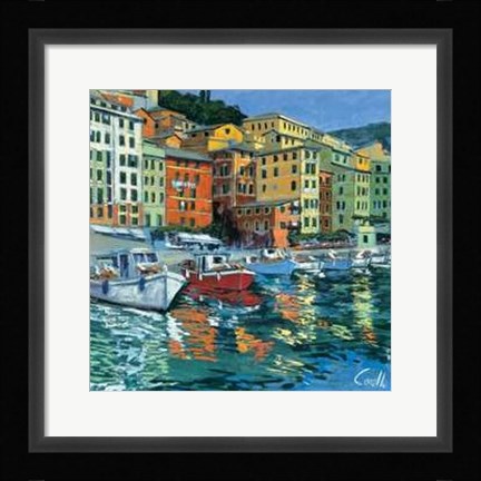 Framed Lungomare di Camogli Print
