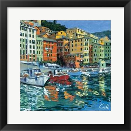 Framed Lungomare di Camogli Print