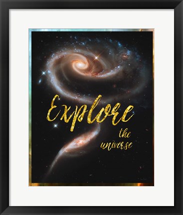 Framed Explore the Universe Print