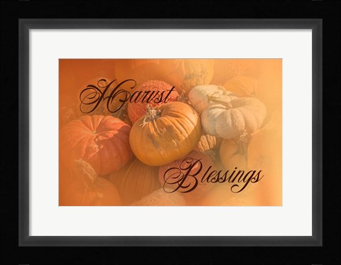 Framed Harvest Blessings I Print