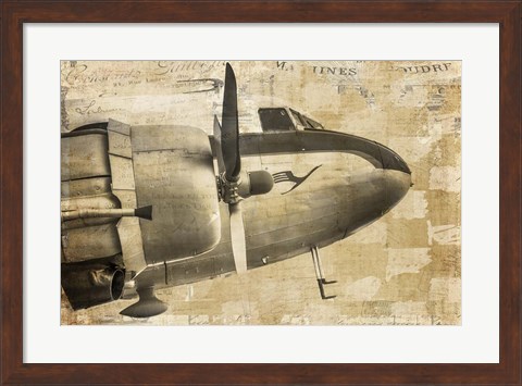 Framed Prop Plane Nose Print