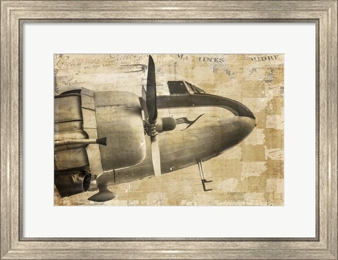 Framed Prop Plane Nose Print