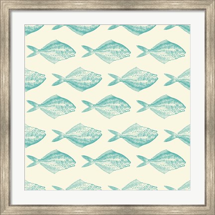 Framed Fish Pattern Print