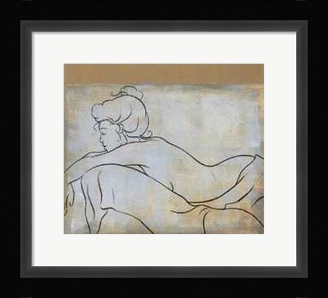 Framed D. Bennion - Femme Allongee Size 23.75x19.75 Print