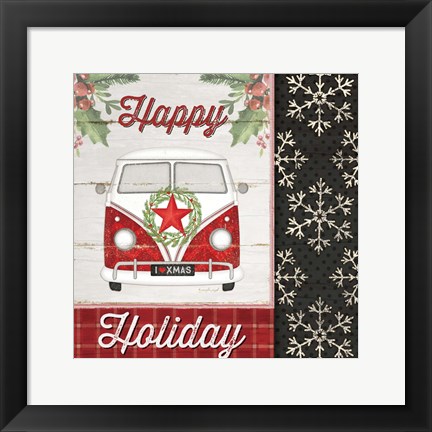 Framed Happy Holiday Print