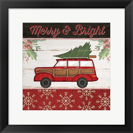Framed Merry &amp; Bright Print