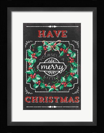 Framed Merry Little Christmas Print