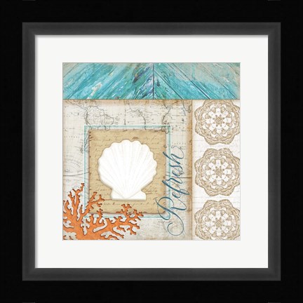 Framed Coastal Scallop Print