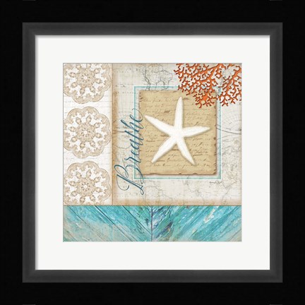 Framed Coastal Starfish Print