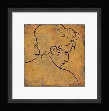Framed Dan Bennion - Etude de Visage II Size 19.75x19.75 Print