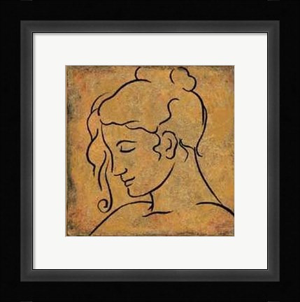Framed Etude de Visage I Print