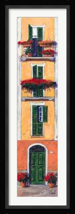 Framed Daniela Corallo - Balconi Liguri II Size 11.75x47.25 Print