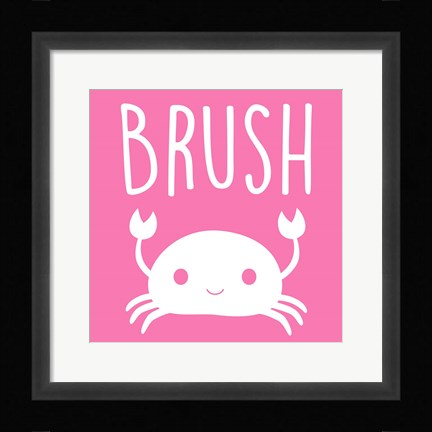 Framed Sea Creatures-Brush Print