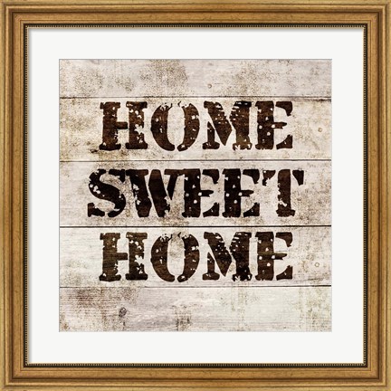 Framed Home Sweet Home In Wood Print