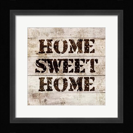 Framed Home Sweet Home In Wood Print
