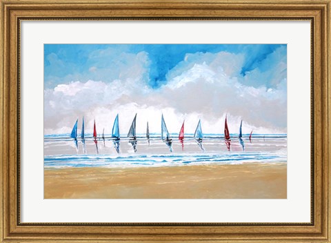Framed Boats V Print