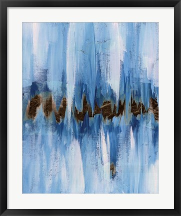 Framed Abstract Blue I Print