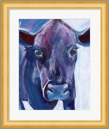 Framed Purple Cow Print