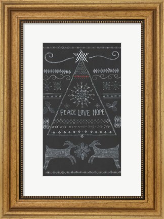 Framed Peace, Love, Hope Tree Print