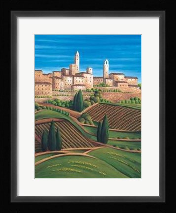 Framed Tuscan Village Print