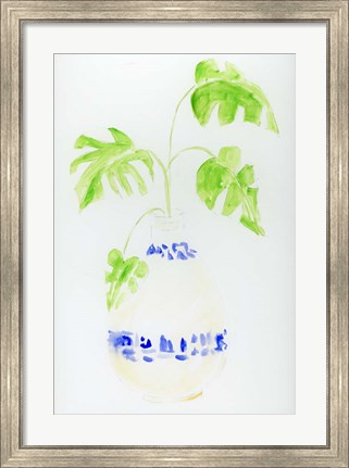 Framed Blue and White Botanical IV Print