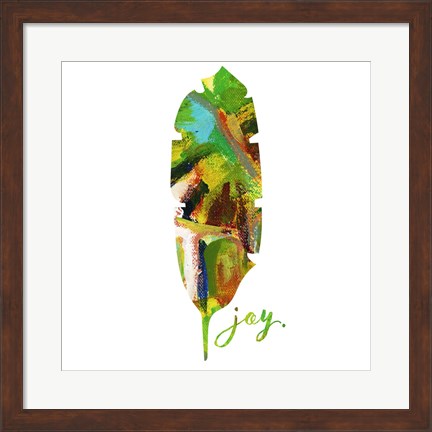 Framed Joy Leaf Print