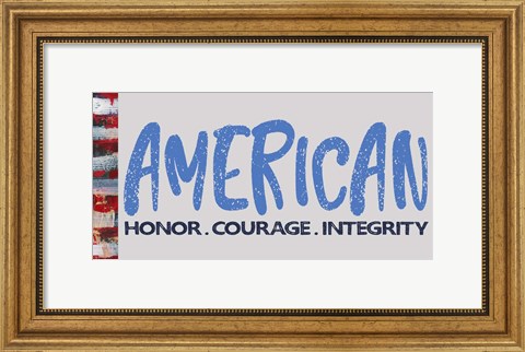 Framed American Honor Print