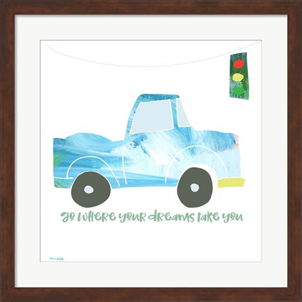 Framed Go Dreams Car Print