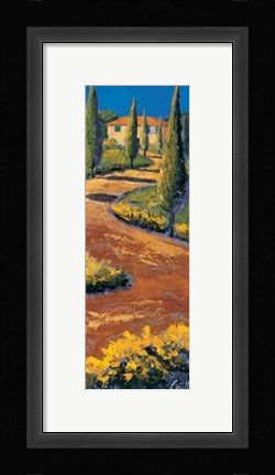 Framed Casale Fra I Cipressi Print