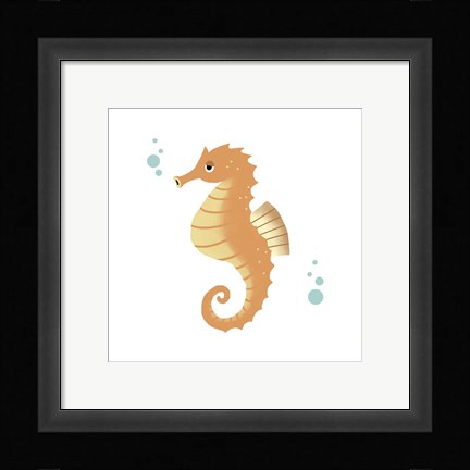 Framed Sea Creatures - Seahorse Print