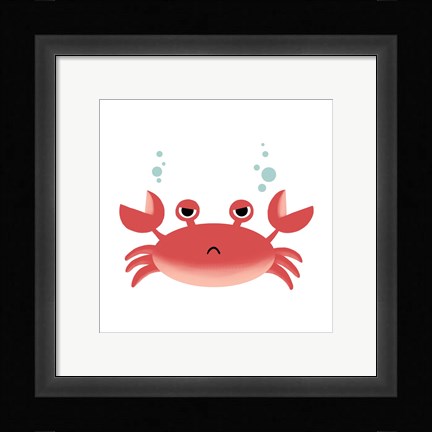 Framed Sea Creatures - Crab Print