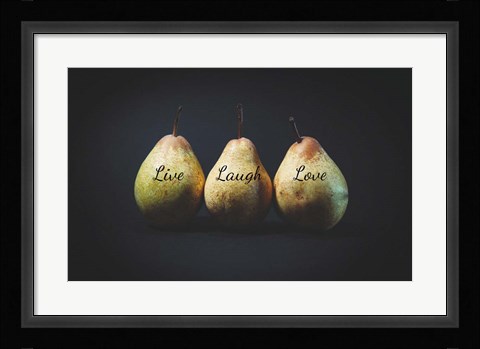 Framed Pears - Live Laugh Love Print