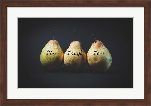 Framed Pears - Live Laugh Love Print