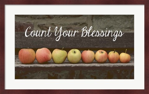 Framed Count Your Blessings Apples Print