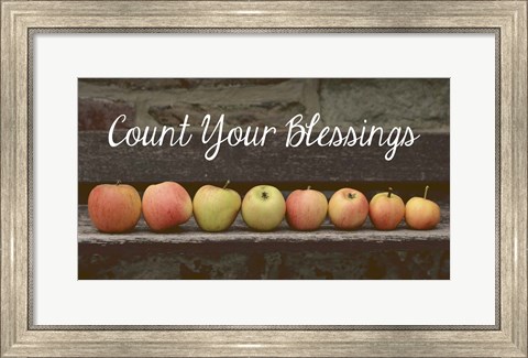 Framed Count Your Blessings Apples Print