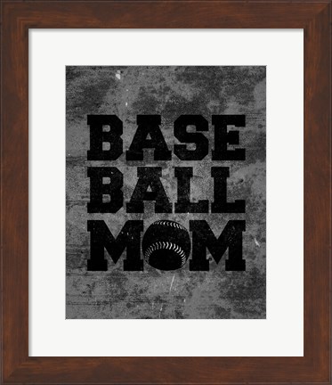 Framed Baseball Mom Print
