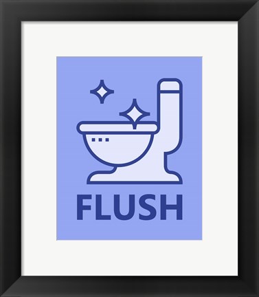 Framed Boy's Bathroom Task-Flush Print