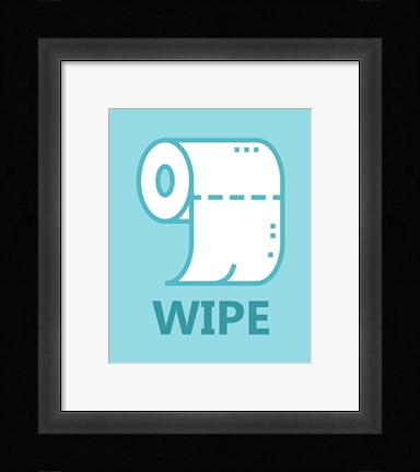 Framed Boy's Bathroom Task-Wipe Print