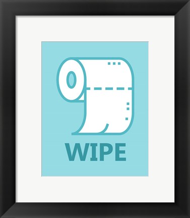 Framed Boy's Bathroom Task-Wipe Print