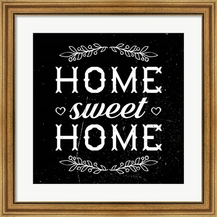 Framed Home Sweet Home-Black Print