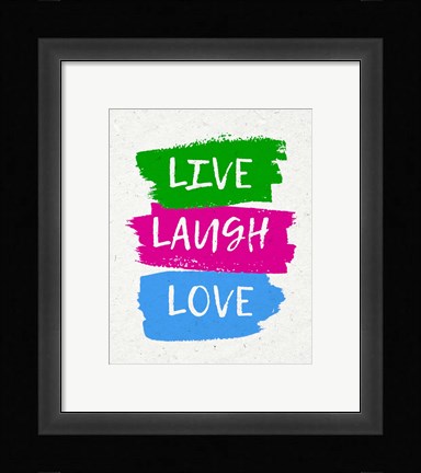Framed Live Laugh Love-Bold Print