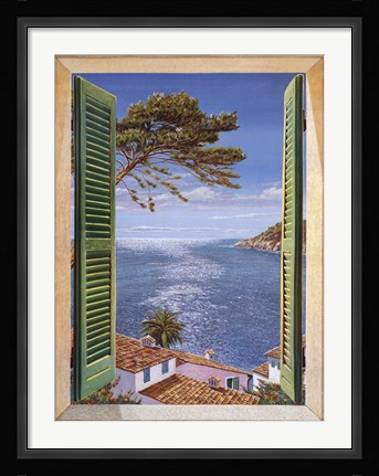 Framed Finestra Sul Golfo Print