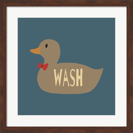 Framed Duck Family Boy Wash Print