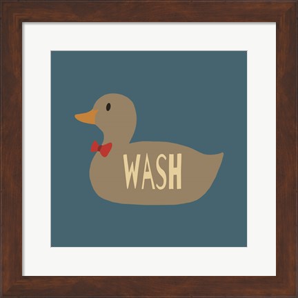 Framed Duck Family Boy Wash Print