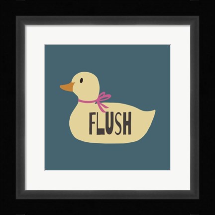 Framed Duck Family Girl Flush Print