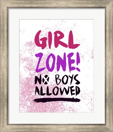 Framed Girl Zone-Grunge Print
